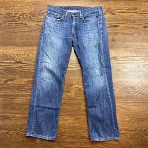 Levi Strauss 514 Straight Jeans Mens 34x30 Medium Wash Blue Denim